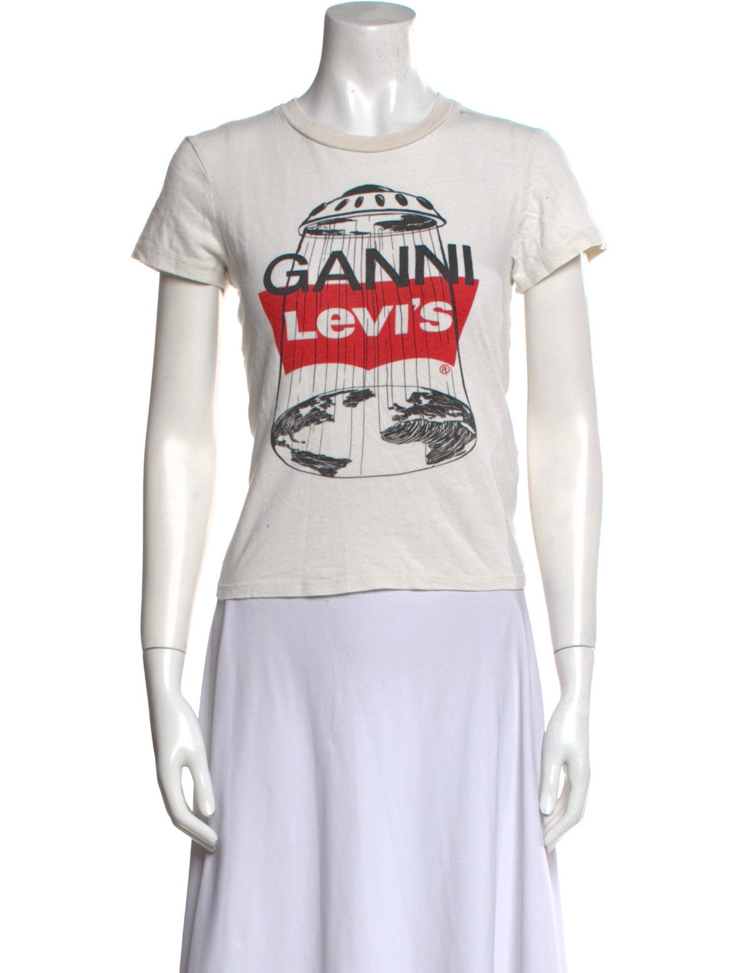 Levi's x Ganni Graphic Print Crew Neck T-Shirt