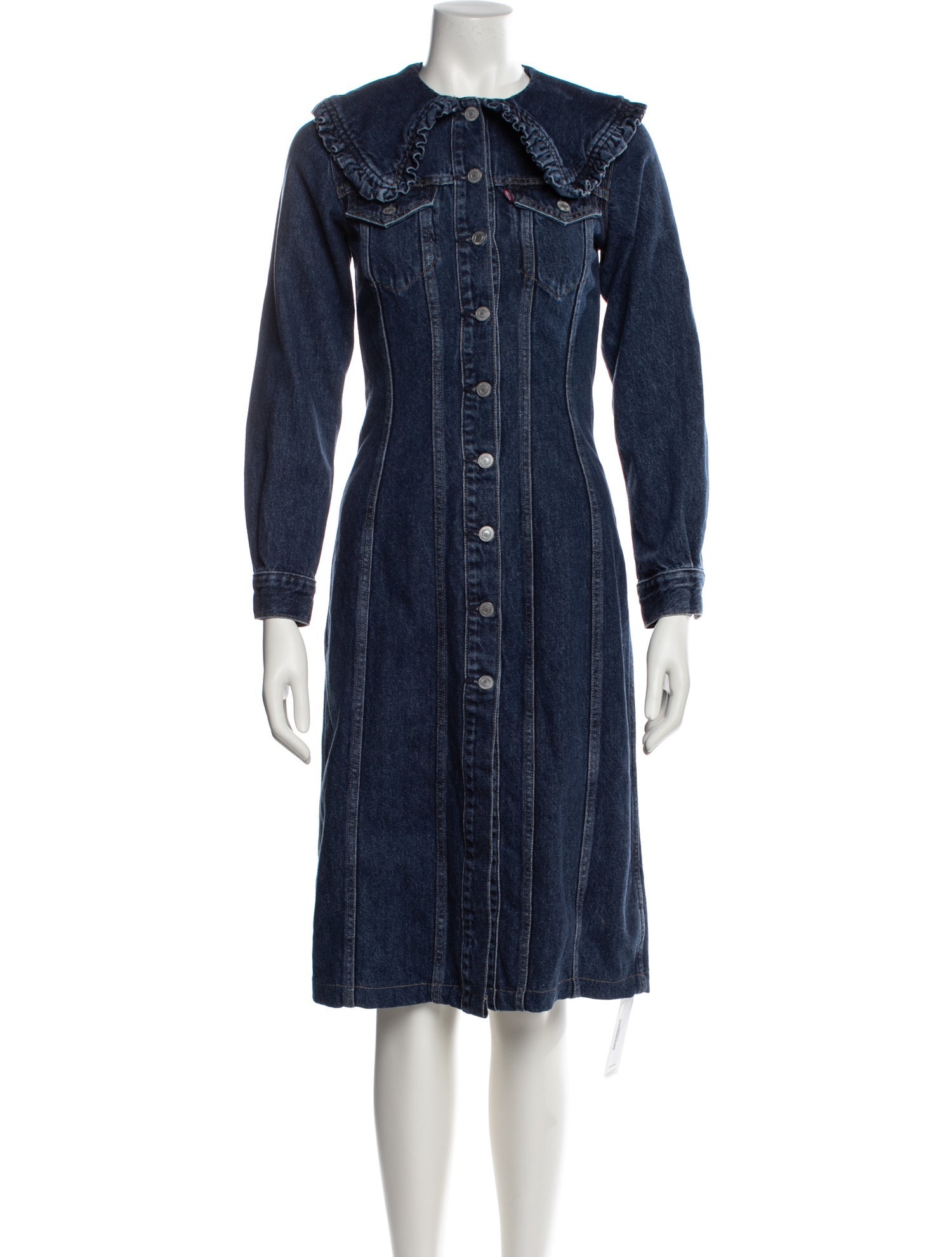 Levi's x Ganni Crew Neck Midi Length Dress