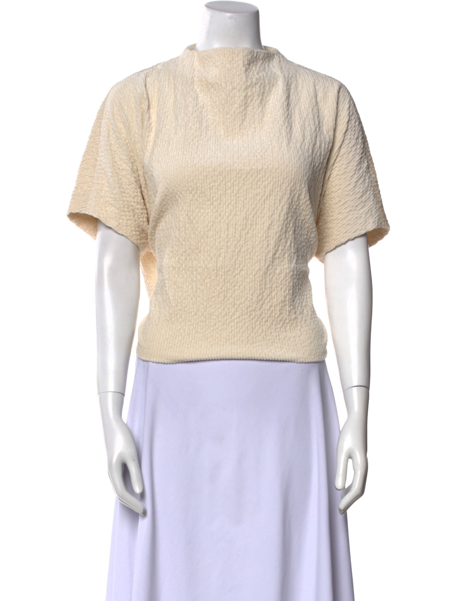 LVIR Mock Neck Short Sleeve Crop Top