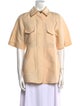 LVIR Wool Short Sleeve Button-Up Top