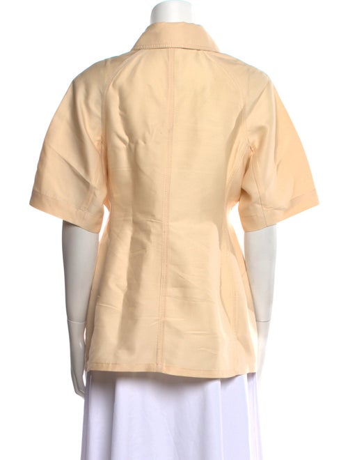 LVIR Wool Short Sleeve Button-Up Top