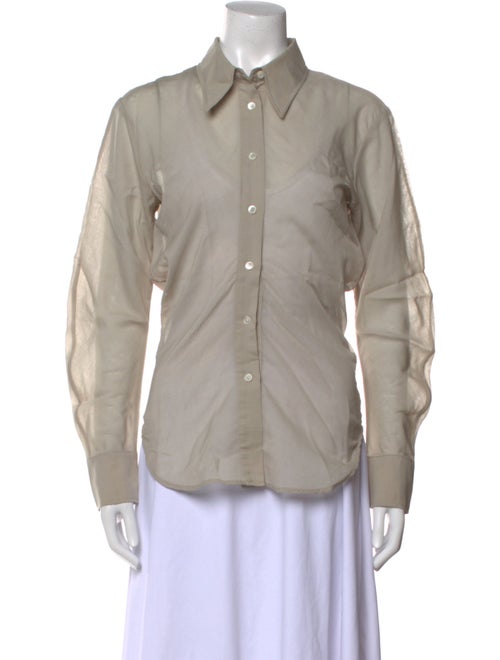 LVIR Wool Long Sleeve Button-Up Top