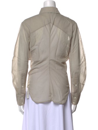 LVIR Wool Long Sleeve Button-Up Top