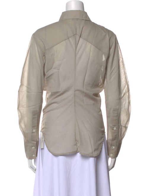 LVIR Wool Long Sleeve Button-Up Top