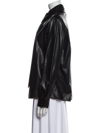 LVIR Mock Neck Long Sleeve Button-Up Top