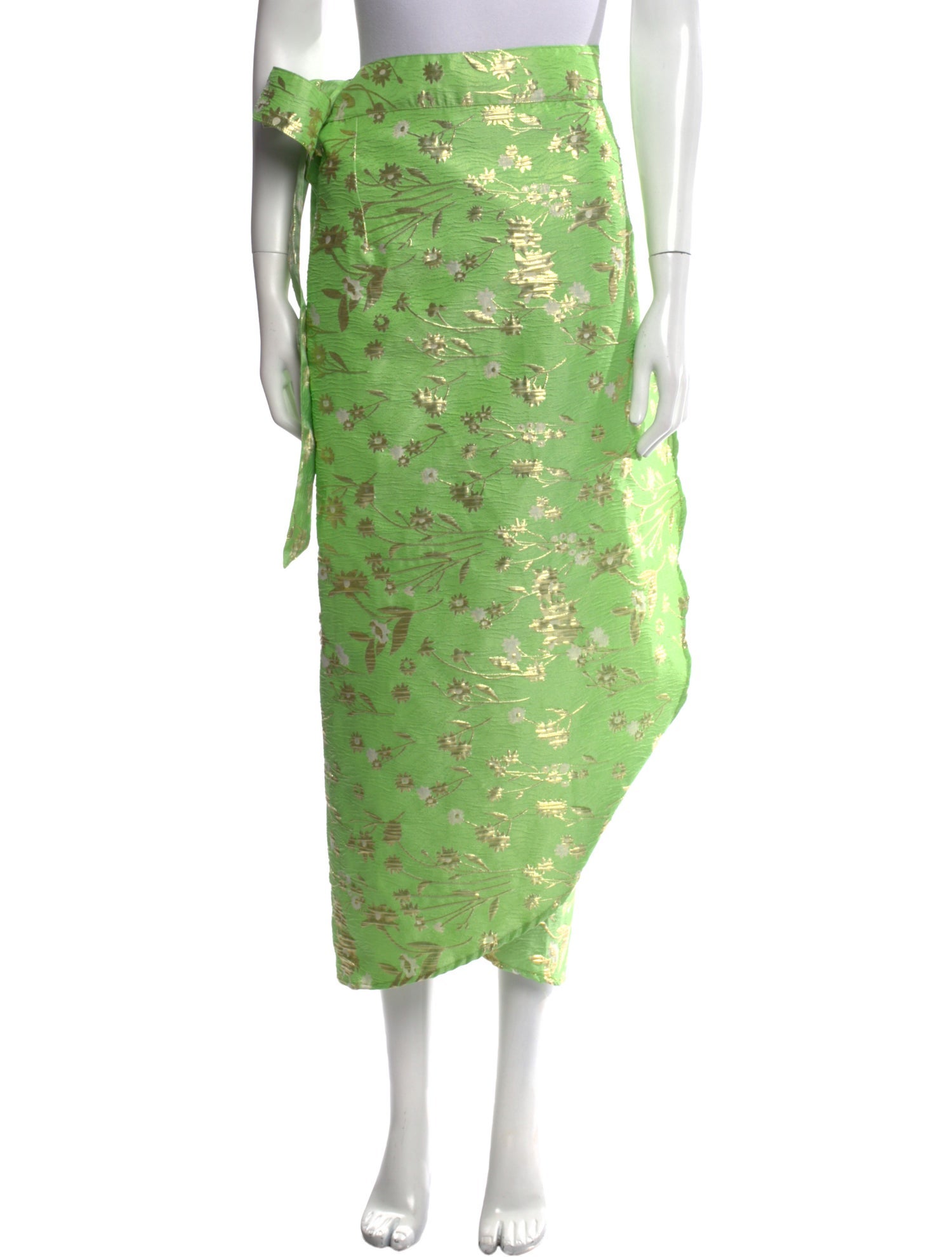 La Vie Jetsetter Floral Print Midi Length Skirt