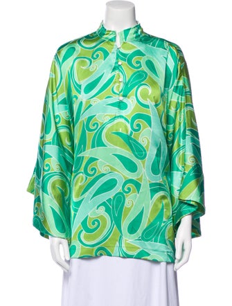 La Vie Jetsetter Printed Mock Neck Tunic