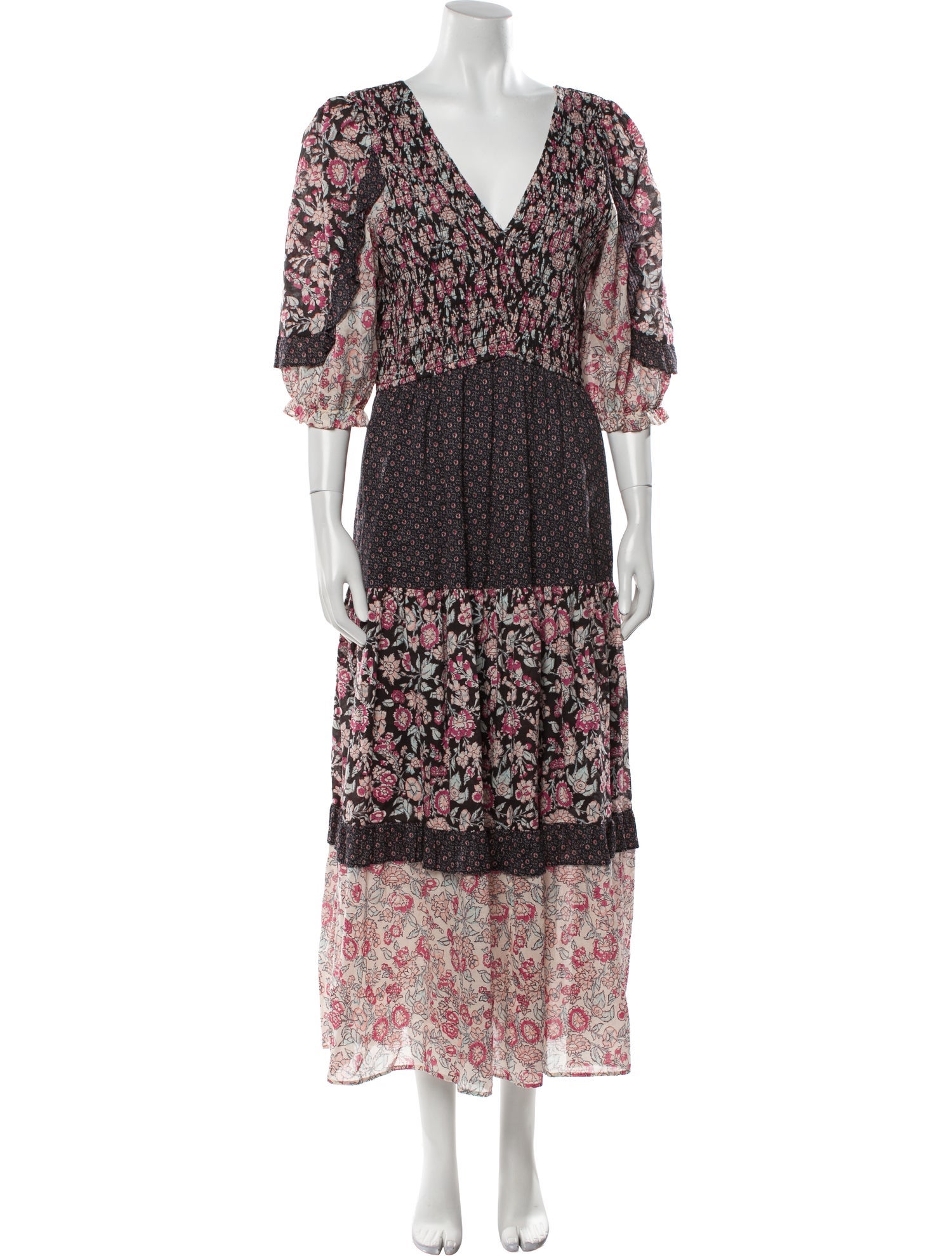 La Vie Jetsetter Floral Print Long Dress