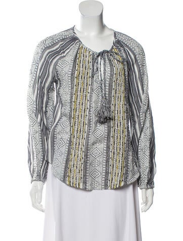 Love Sam Tops Printed Scoop Neck Blouse S