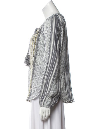 Love Sam Printed Scoop Neck Blouse