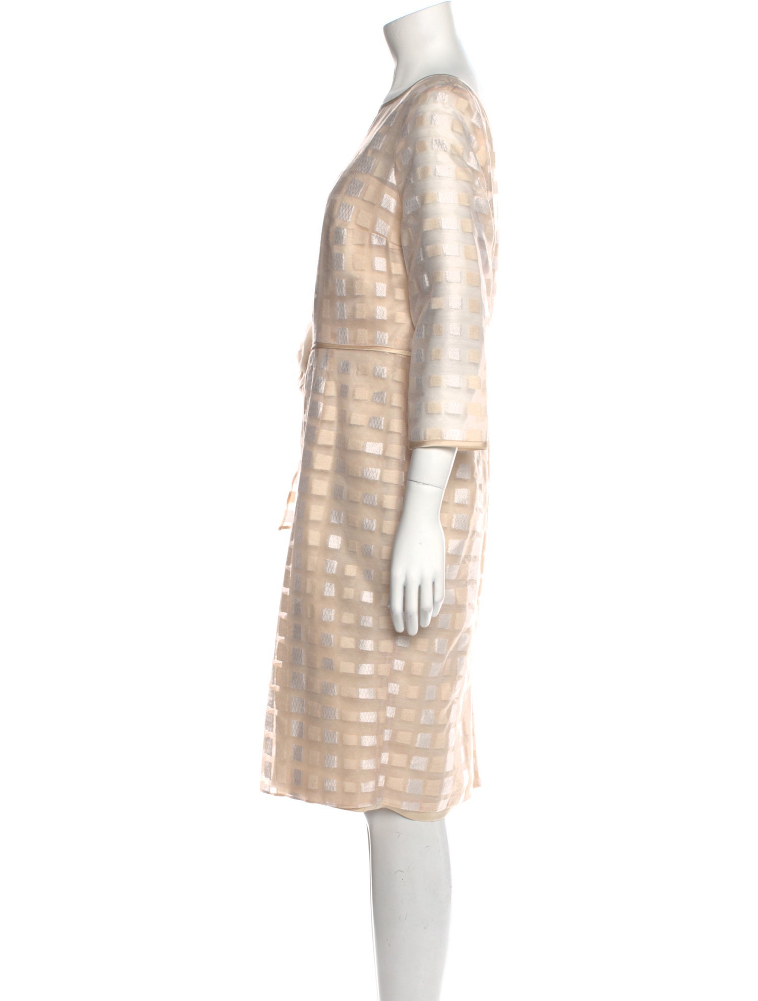 Luis Civit Plaid Print Midi Length Dress