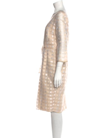 Luis Civit Plaid Print Midi Length Dress