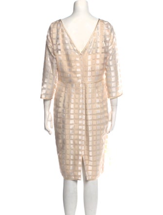 Luis Civit Plaid Print Midi Length Dress