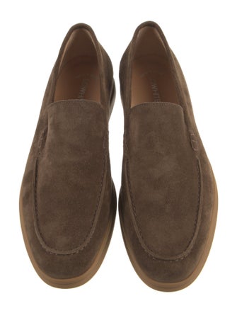 LO. WHITE Suede Loafers