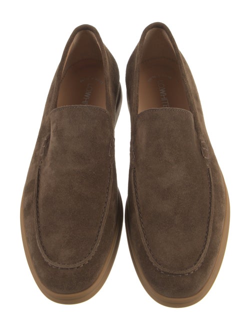 LO. WHITE Suede Loafers