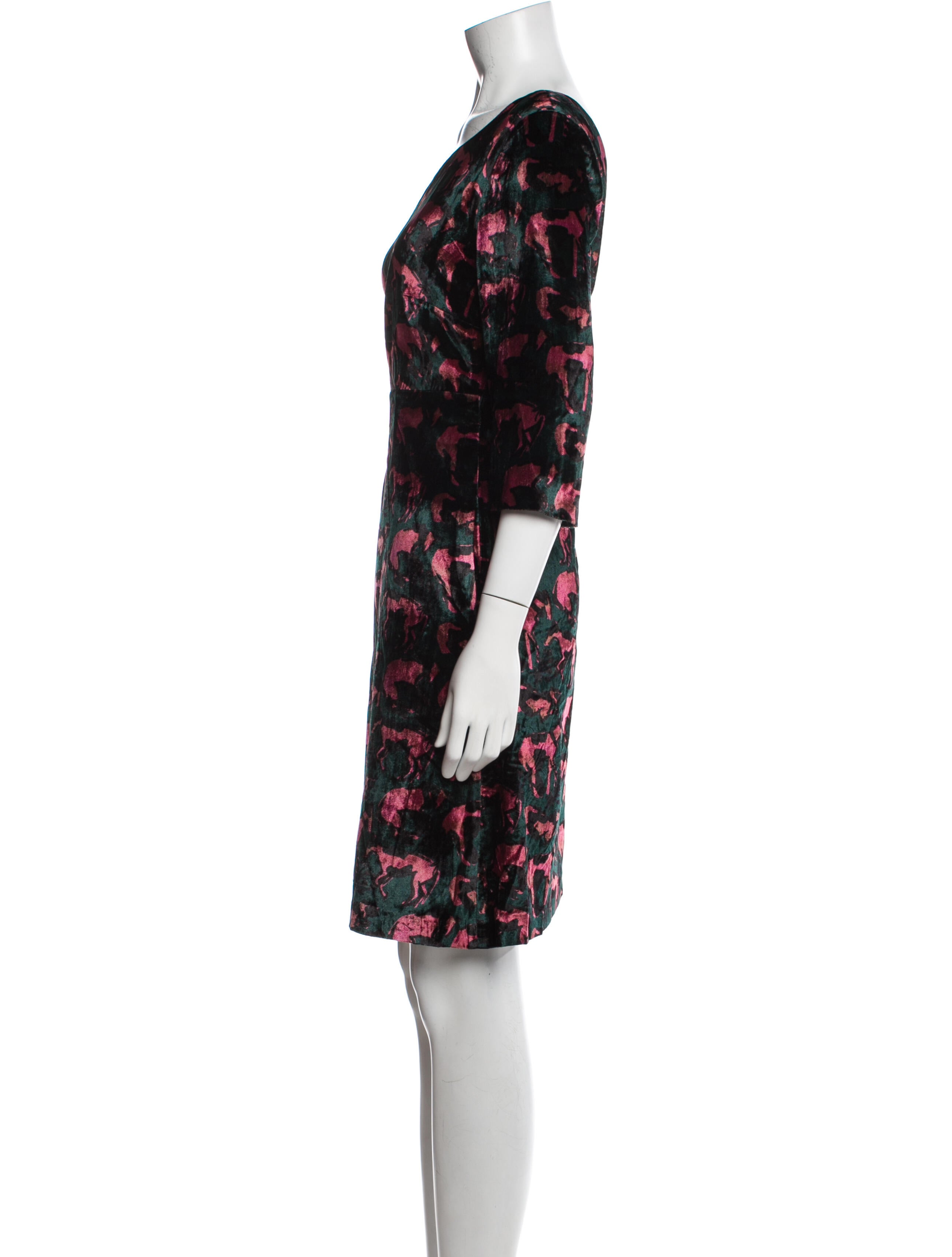 L'Autre Chose Printed Knee-Length Dress