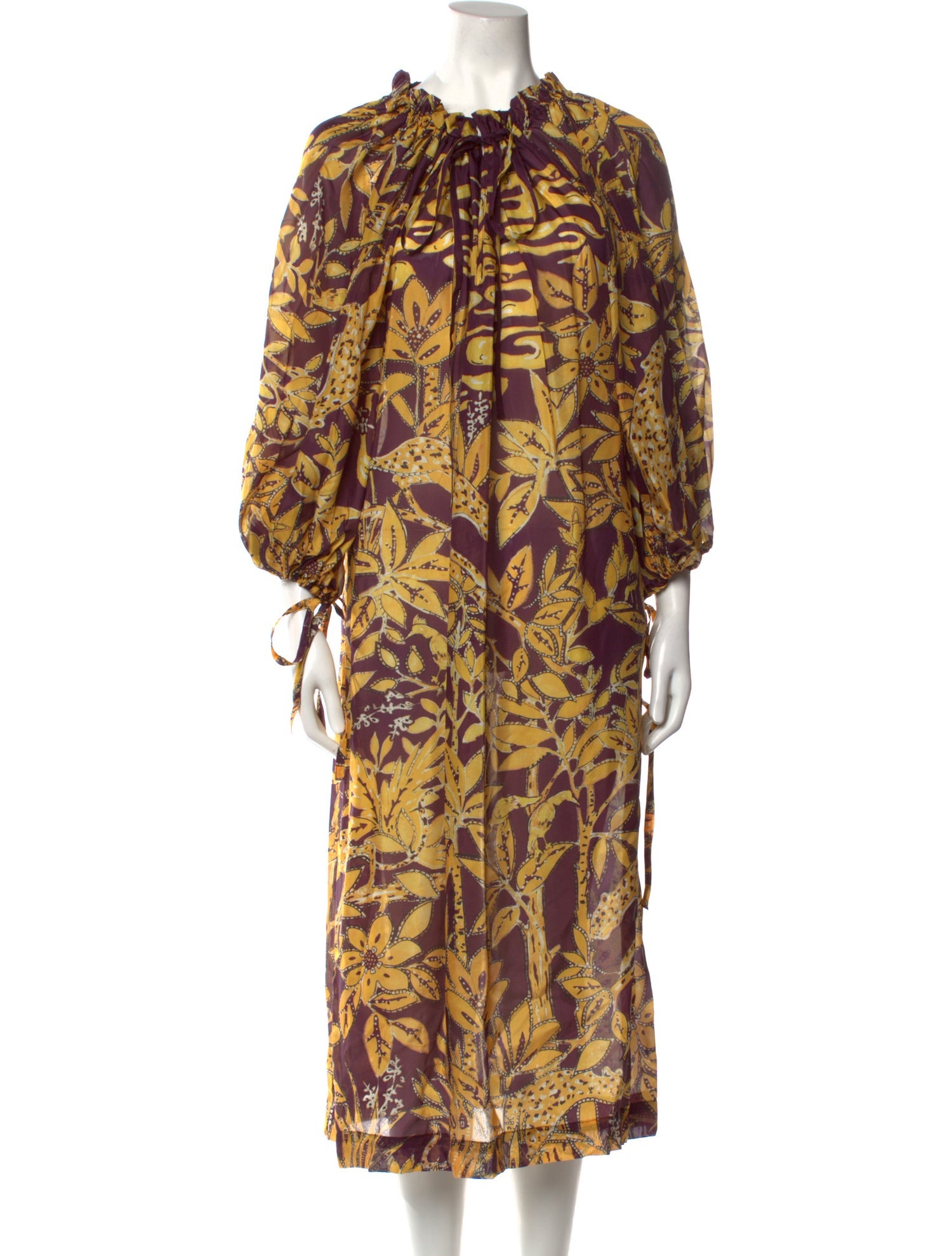 L'Autre Chose Silk Midi Length Dress