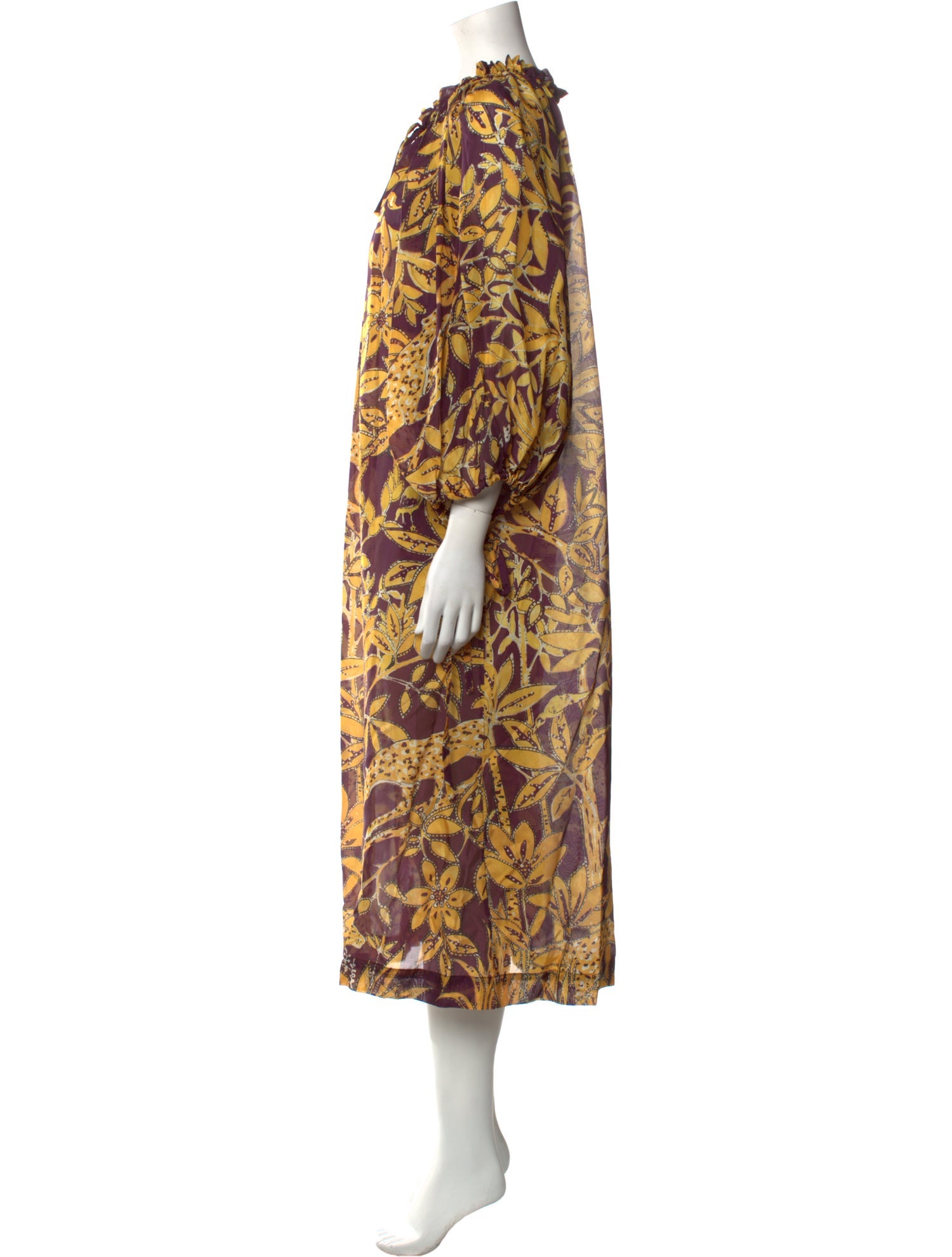 L'Autre Chose Silk Midi Length Dress