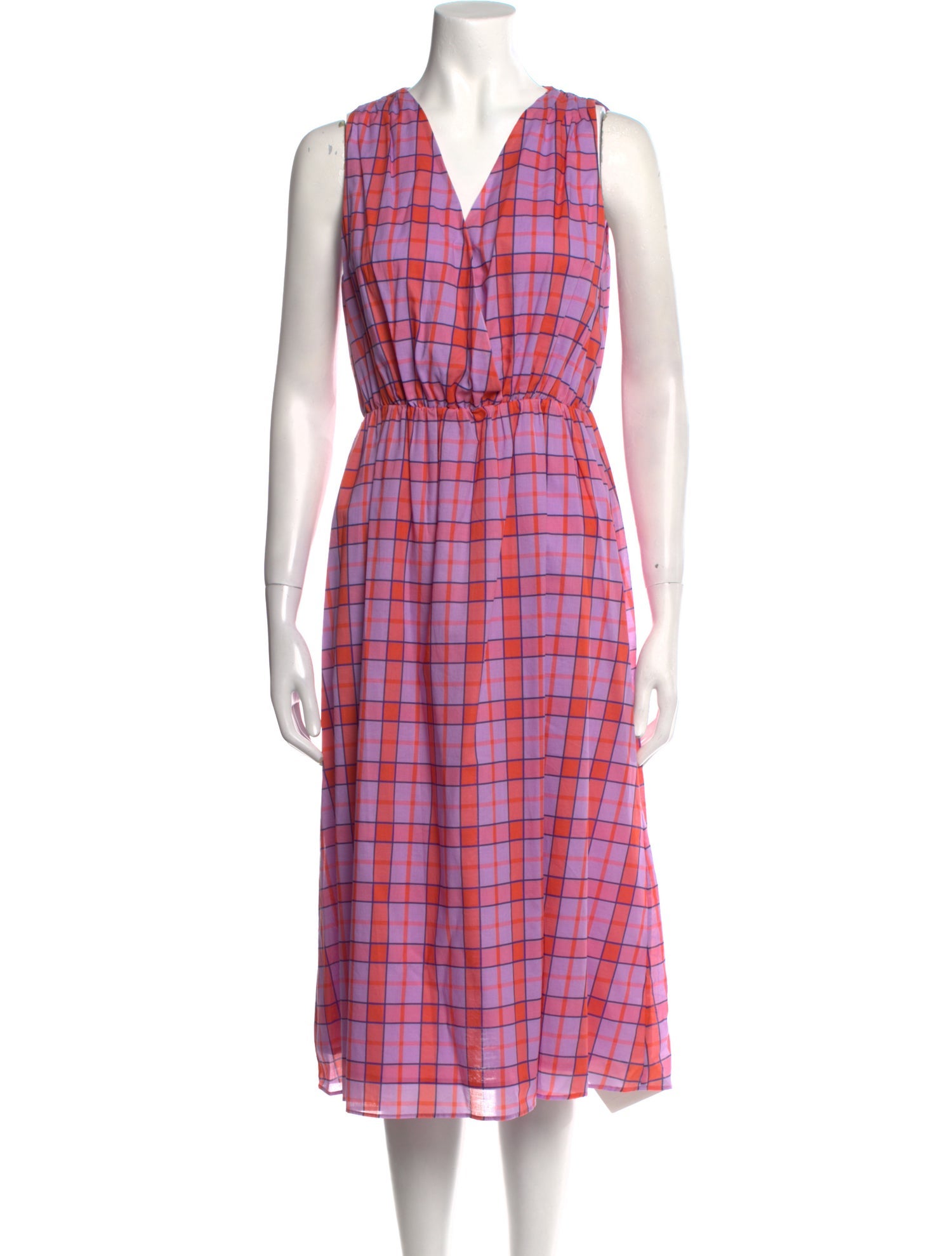 L'Autre Chose Plaid Print Midi Length Dress w/ Tags