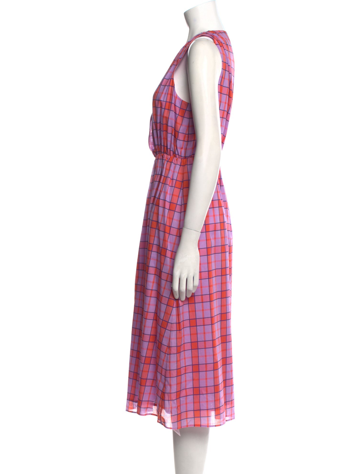 L'Autre Chose Plaid Print Midi Length Dress w/ Tags