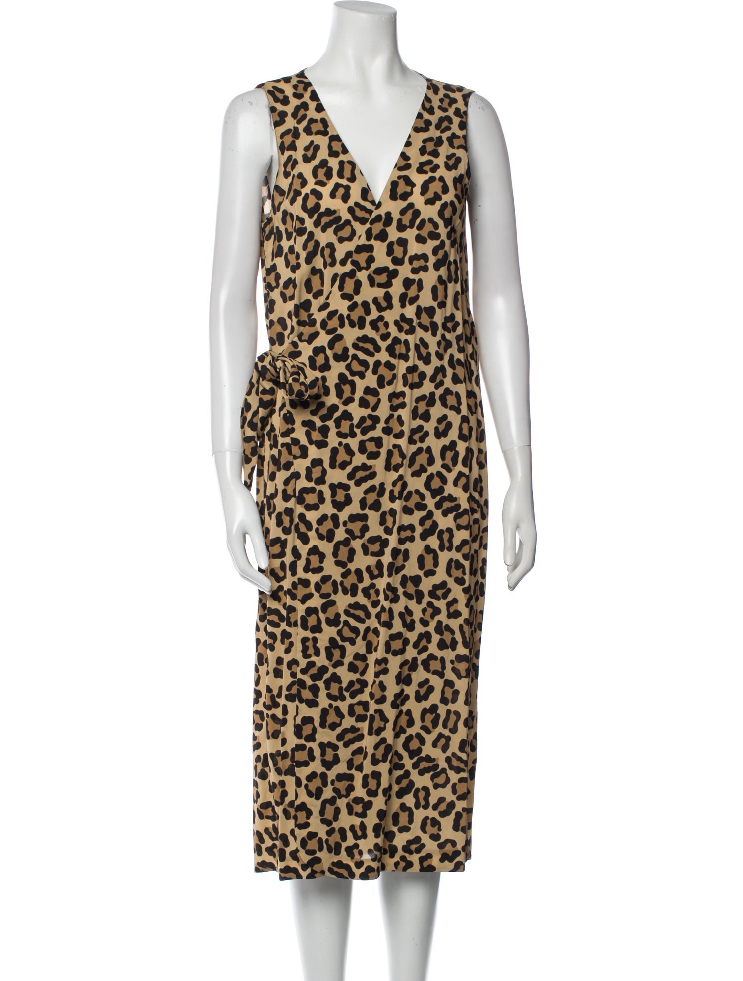 L'Autre Chose Animal Print Midi Length Dress w/ Tags