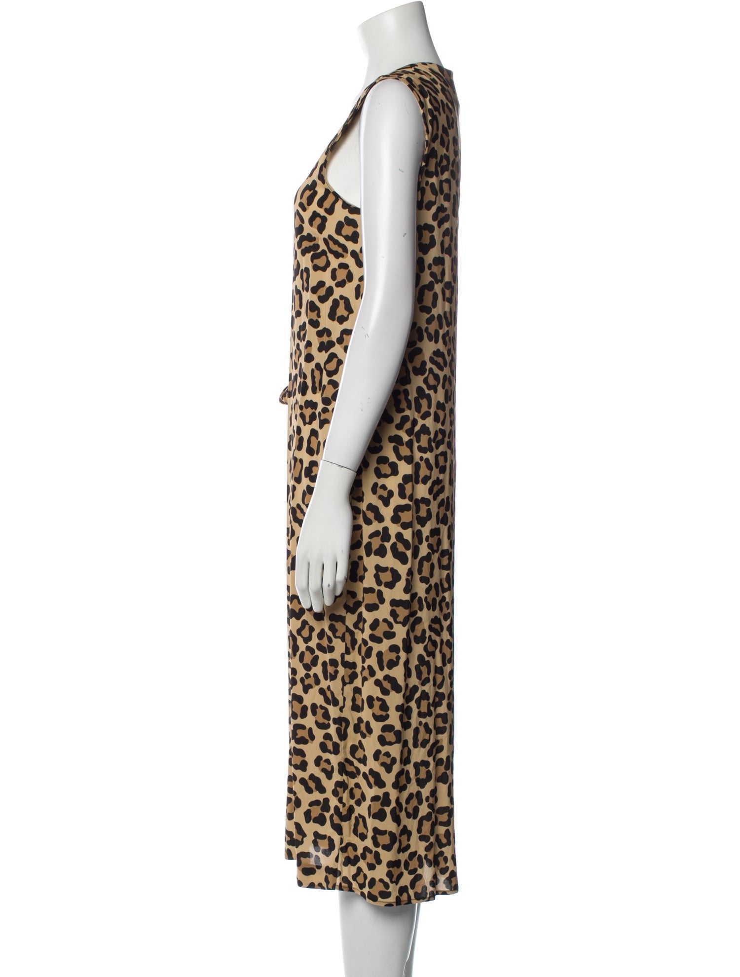 L'Autre Chose Animal Print Midi Length Dress w/ Tags
