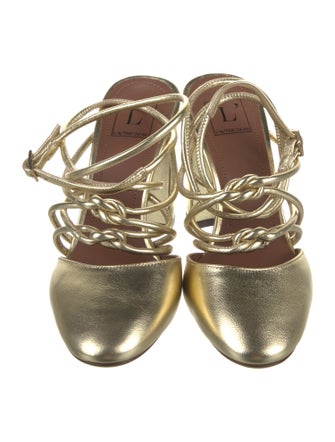 L'Autre Chose Leather Slingback Pumps