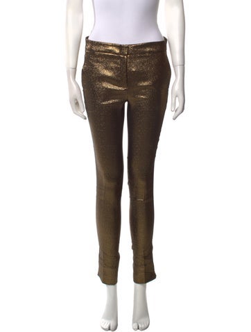 L'Autre Chose Pants Plaid Print Skinny Leg M