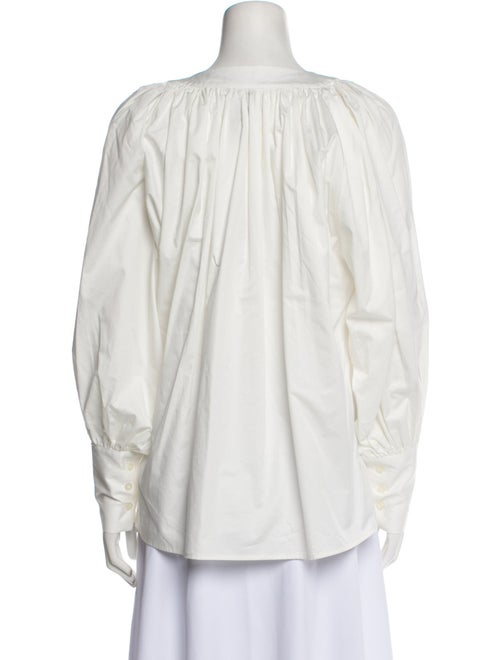 L'Autre Chose V-Neck Long Sleeve Blouse