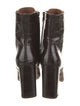 L'Autre Chose Embossed Leather Animal Print Lace-Up Boots