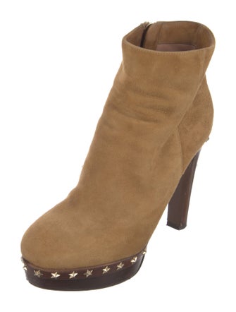 L'Autre Chose Suede Studded Accents Boots