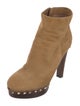 L'Autre Chose Suede Studded Accents Boots