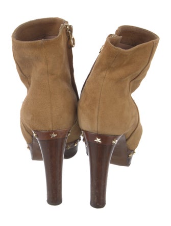 L'Autre Chose Suede Studded Accents Boots