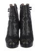 L'Autre Chose Leather Chain-Link Accents Boots
