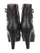 L'Autre Chose Leather Chain-Link Accents Boots
