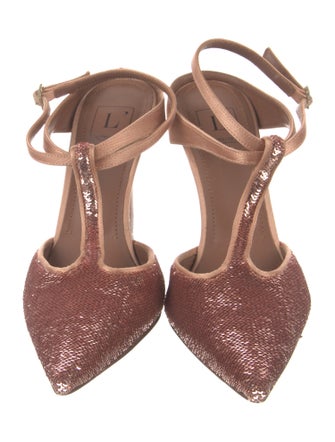L'Autre Chose Sequins Sequin Embellishments T-Strap Pumps