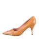 L'Autre Chose Leather Whipstitch Trim Pumps