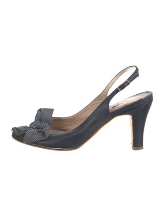 L'Autre Chose Leather Slingback Sandals