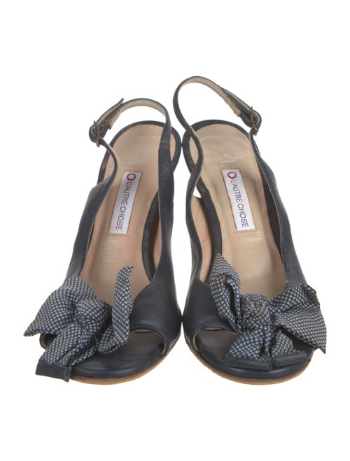 L'Autre Chose Leather Slingback Sandals