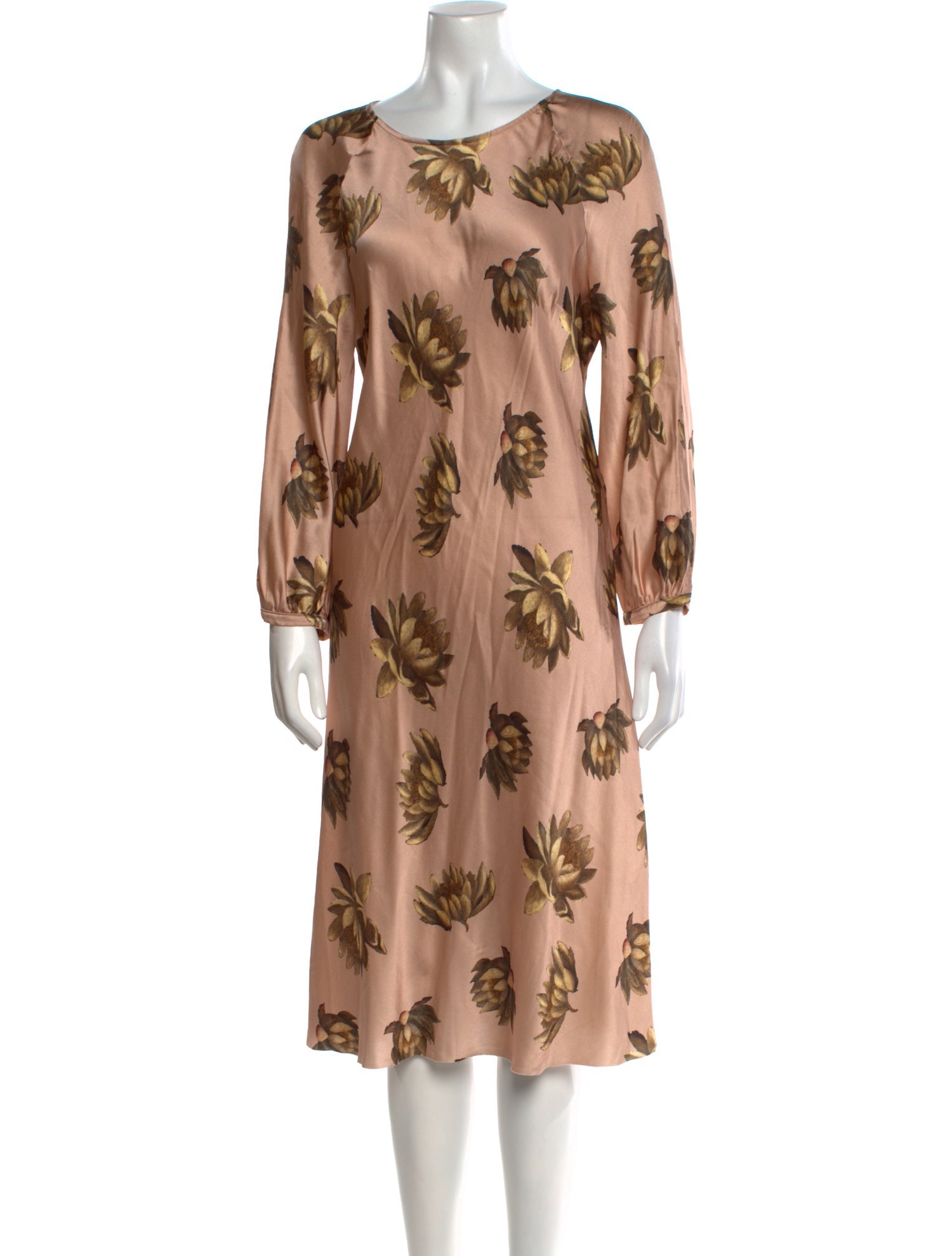 L'Autre Chose Silk Midi Length Dress