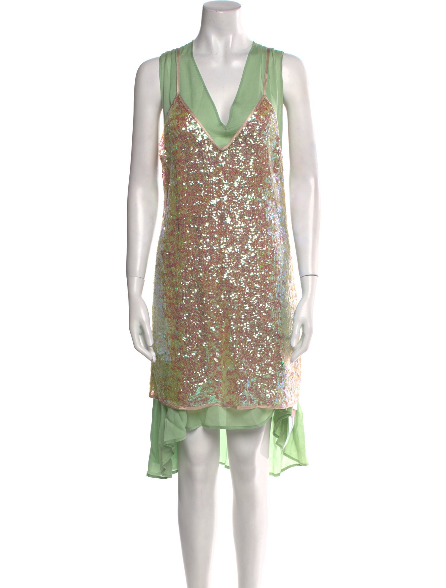 L'Autre Chose V-Neck Knee-Length Dress