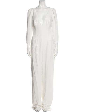 Lazaro Jumpsuits and Rompers Plunge Neckline Jumpsuit L