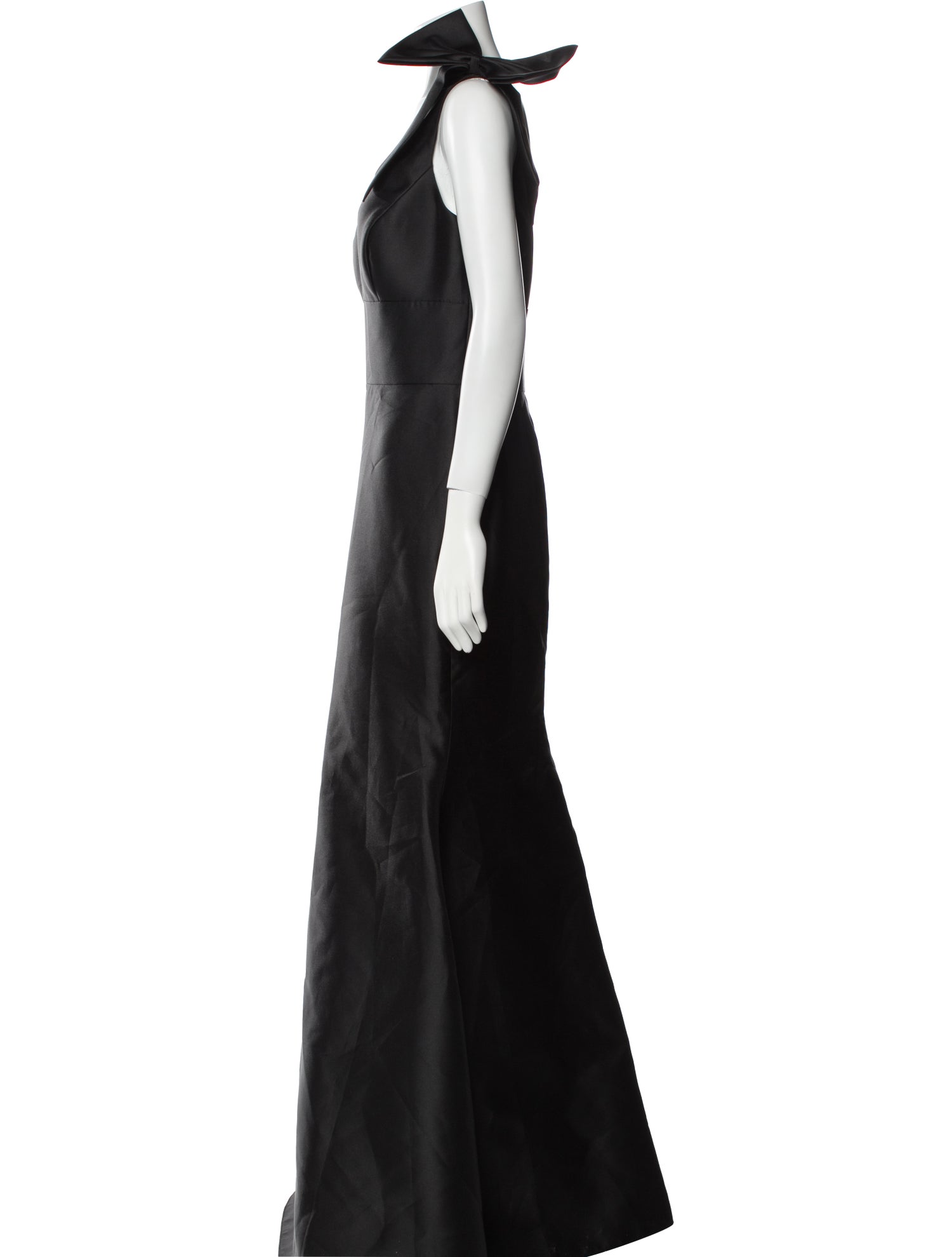 Lazaro Plunge Neckline Long Dress