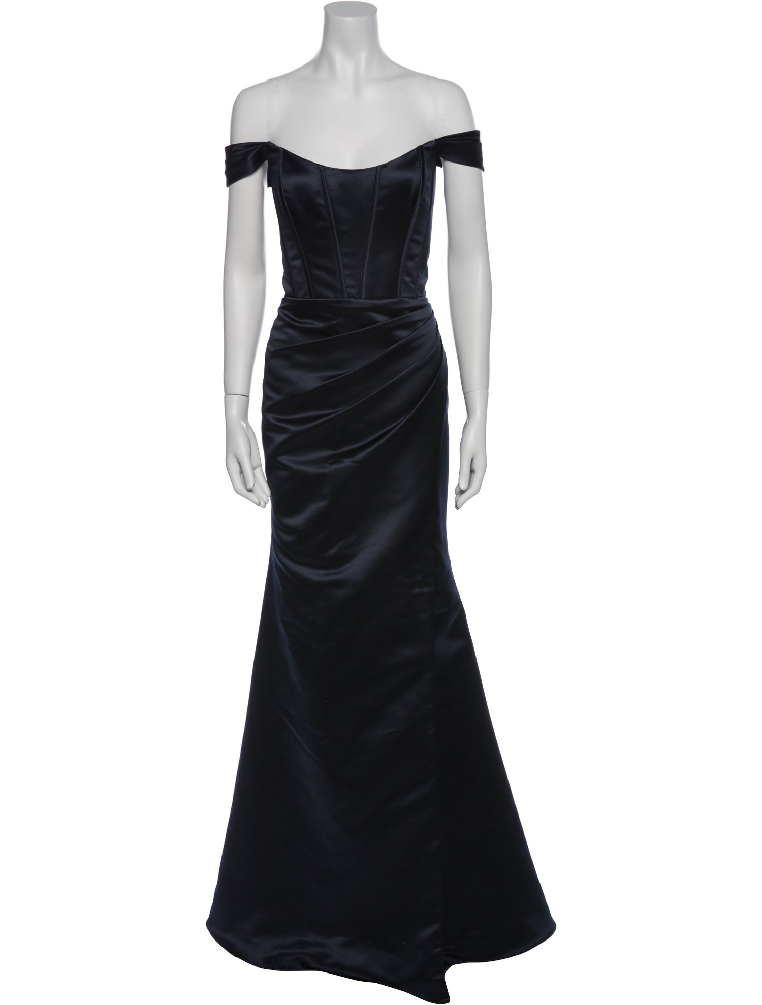 Lazaro Off-The-Shoulder Long Dress