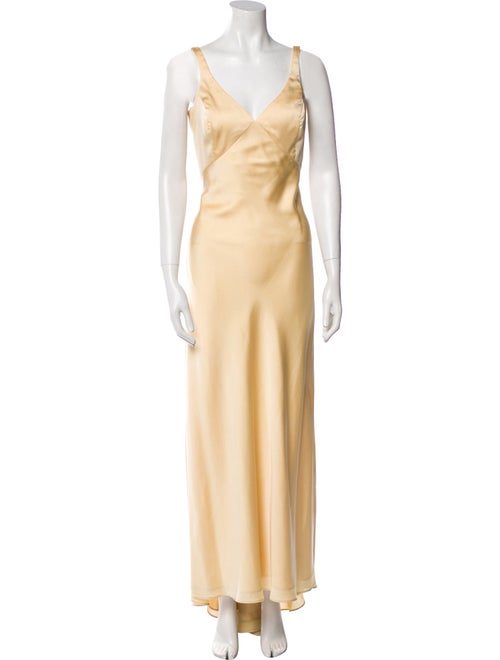 Lazaro V-Neck Long Dress