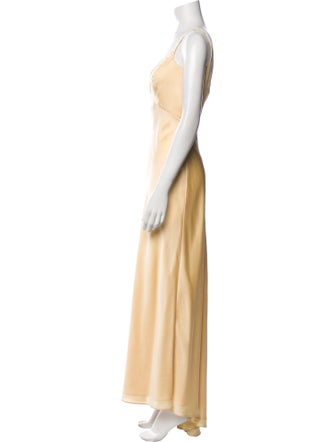 Lazaro V-Neck Long Dress