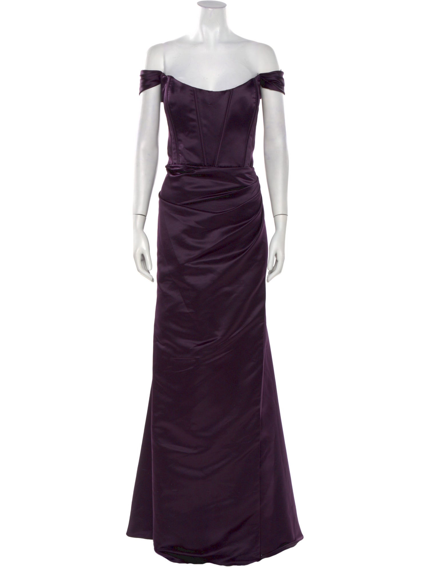 Lazaro Off-The-Shoulder Long Dress