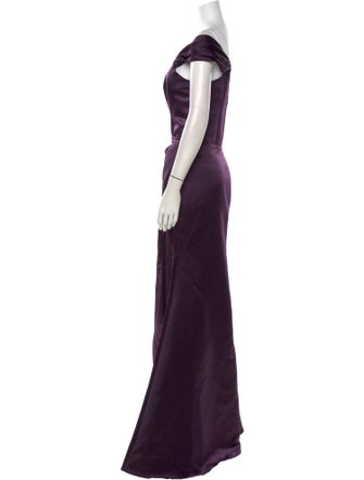 Lazaro Off-The-Shoulder Long Dress