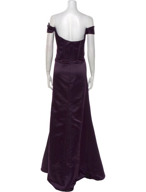 Lazaro Off-The-Shoulder Long Dress