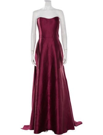 Lazaro Strapless Long Dress